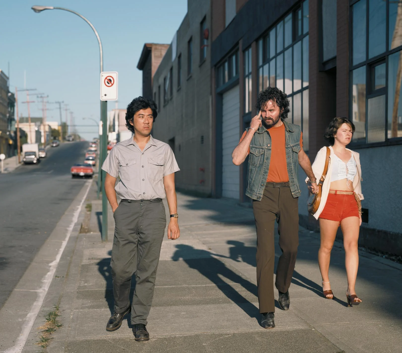 Jeff Wall's The Mimic 1982 - staged, cinematic, cultural reflection on race and gender.